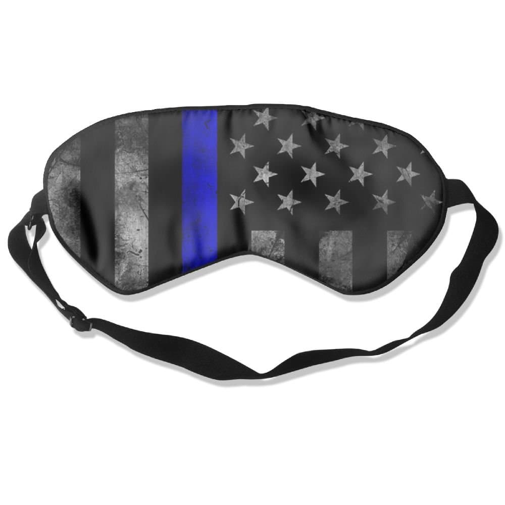 Blue Thin Blue Line American Flag Comfortable Sleep Goggles Sleep Eye Mask