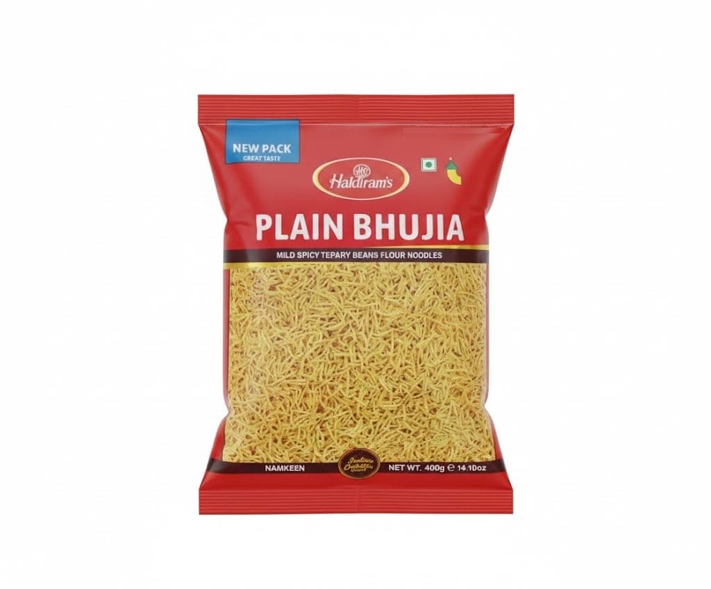 Indian Savory Spicy Crispy Snack Mix Plain Bhujia 400g