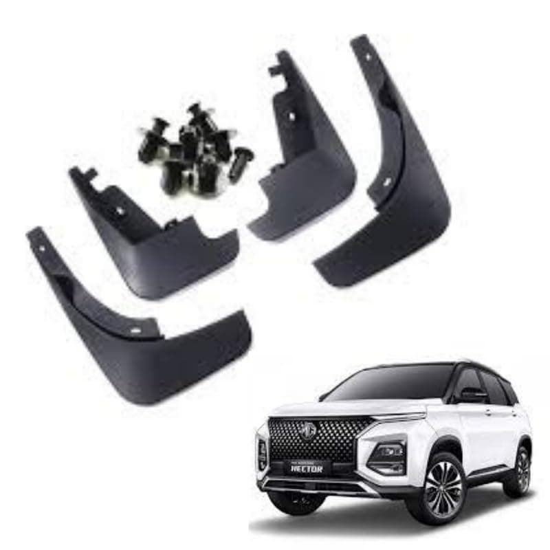 Autokaar OE Type/Box Type Car Mud Flap for MG Hector, Black