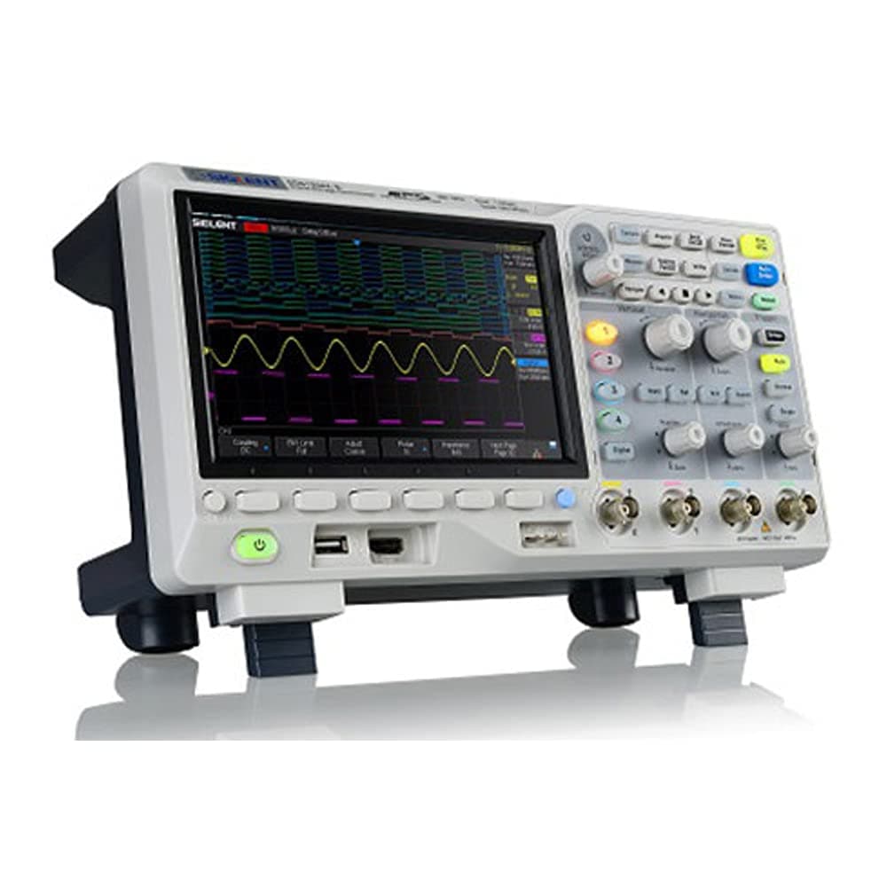 Technologies SDS1104X-E 100Mhz Digital Oscilloscope 4 Channels Standard Decoder, Grey