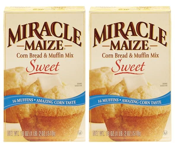 Miracle Maize Corn Bread & Muffin Mix, Sweet, 18 oz (Pack of 12)