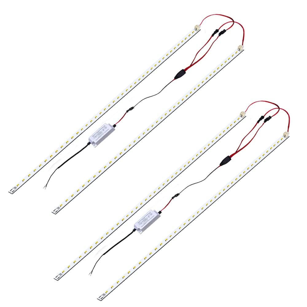 2Pack 4FT Magnetic LED Troffer Retrofit Kit, 2x4 FT LED Retrofit Kit,36W,5000K Daylight White, Super Bright 5400LM,0-10V Dimmable, T8 T10 T12 Fluorescent Replacement, Quick Easy Install
