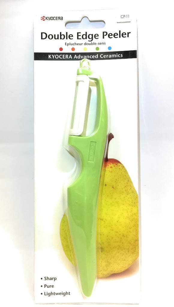 Kyocera Advanced Ceramic Vertical Double Edge Blade Peeler, Green