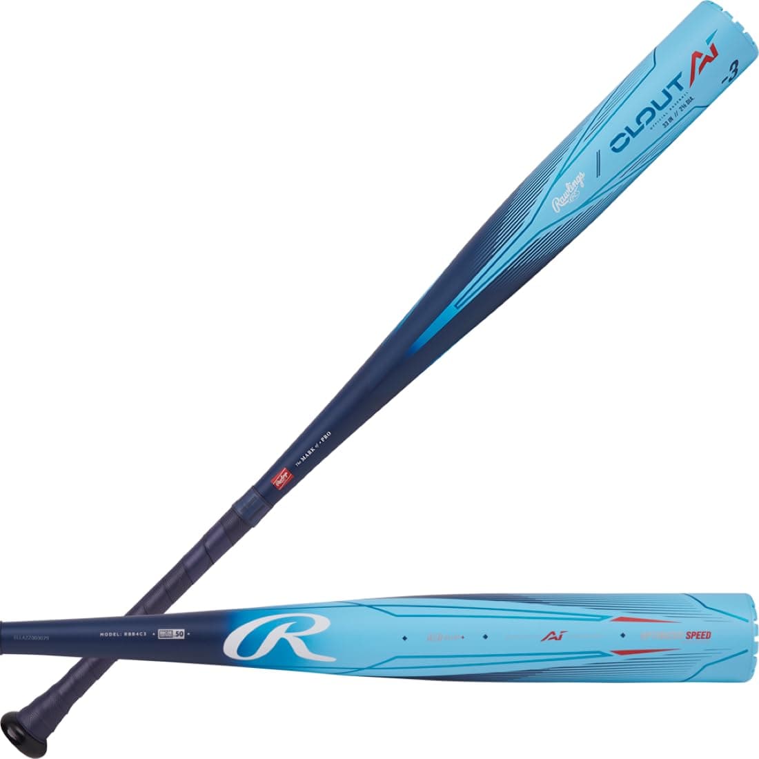 2024 | Clout AI Baseball Bat | BBCOR | -3 Drop | 2 5/8" Barrel | 1 Pc. Alloy