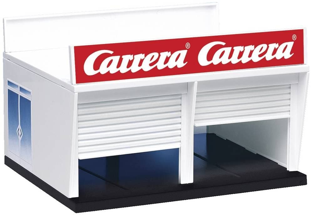 Carrera Pit Stop Lane Double Garage Building 1:32 Scale 21104, White