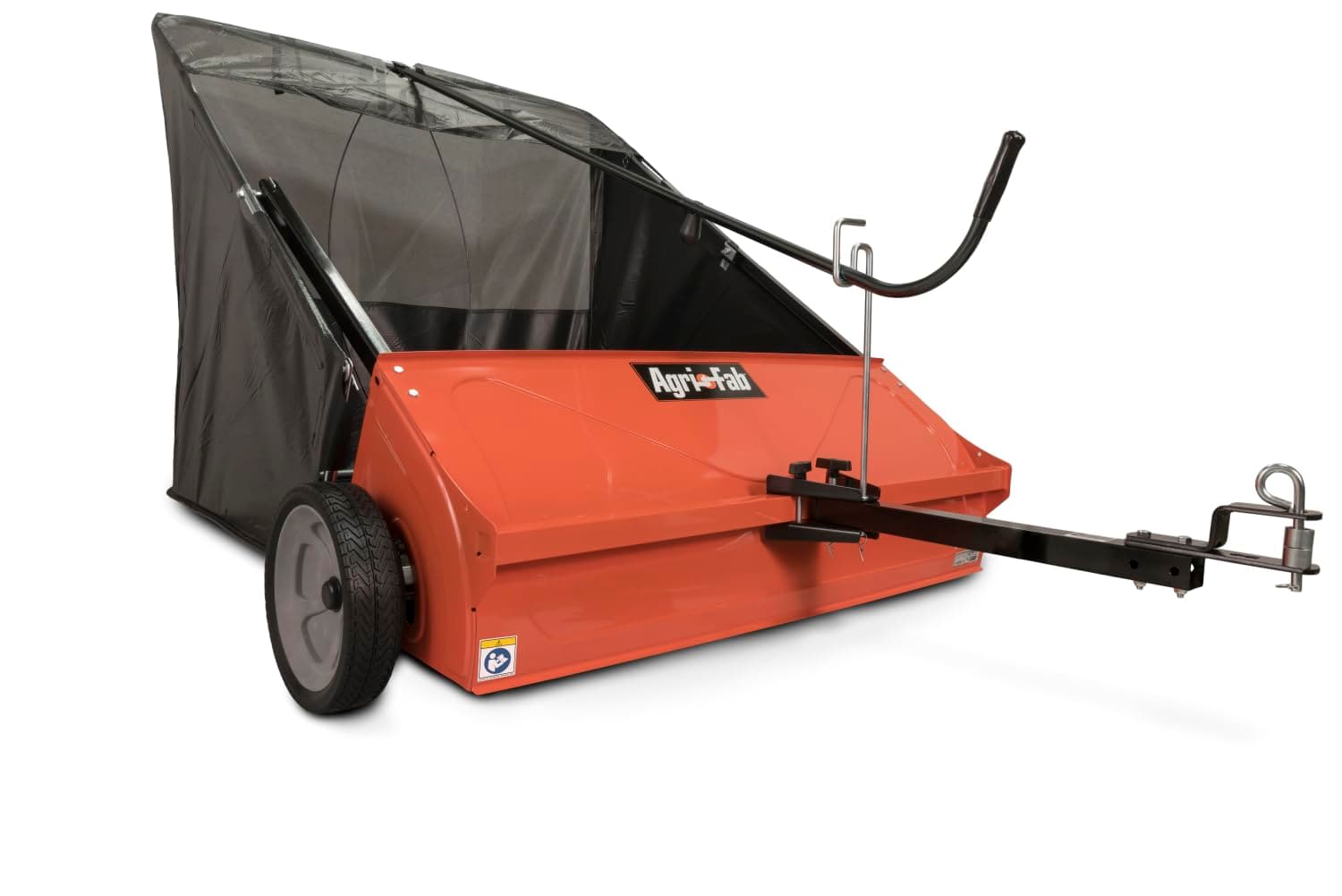 45-0492 44" Tow-Behind Lawn Sweeper, 28 cu. ft Hopper Bag Capacity; Leaf & Grass Catcher, with Adjustable Brush Height and Dump From Seat Handle