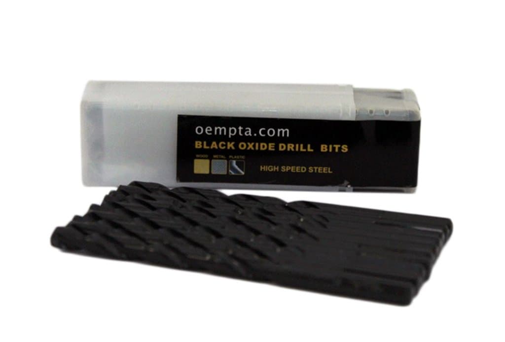 1/8-Inch Black Oxide Drill Bit, 10 Pack, Jobber Length