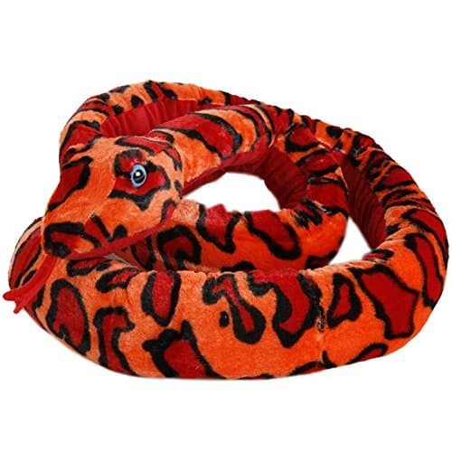 Stuffed toy snake, length: 254 cm, red