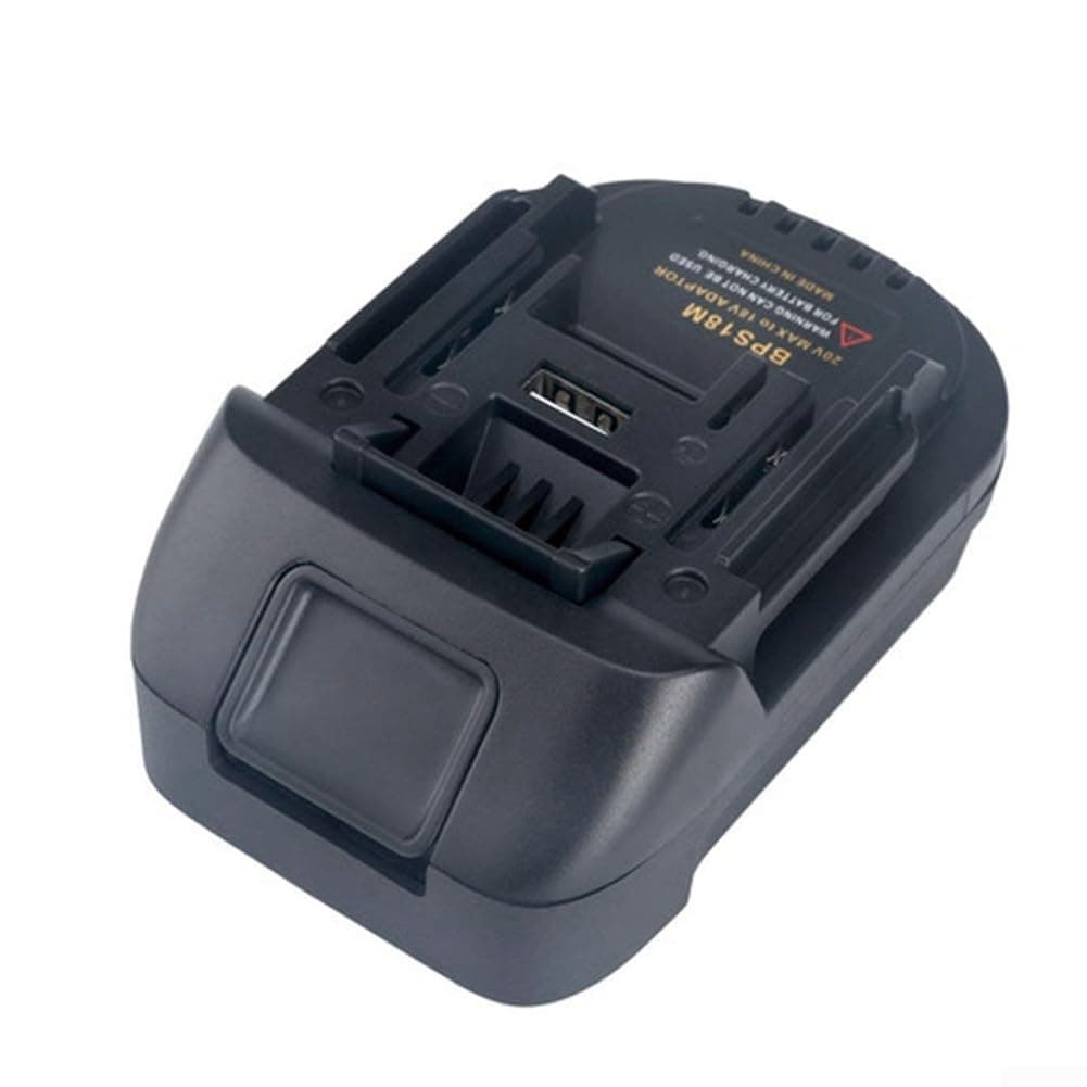 USB-Powered BPS18M Battery Adapter for Porter Cable, Converts to BL1830/BL1840 18V Batteries, with Charging Port