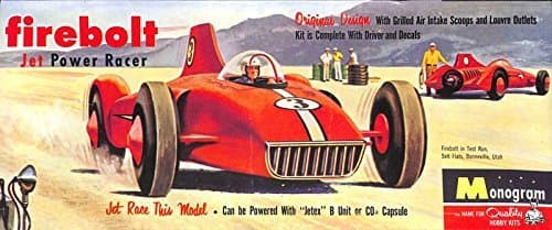 Monogram 1:24 Firebolt Jet Power Racer Plastic Model Kit #PC51