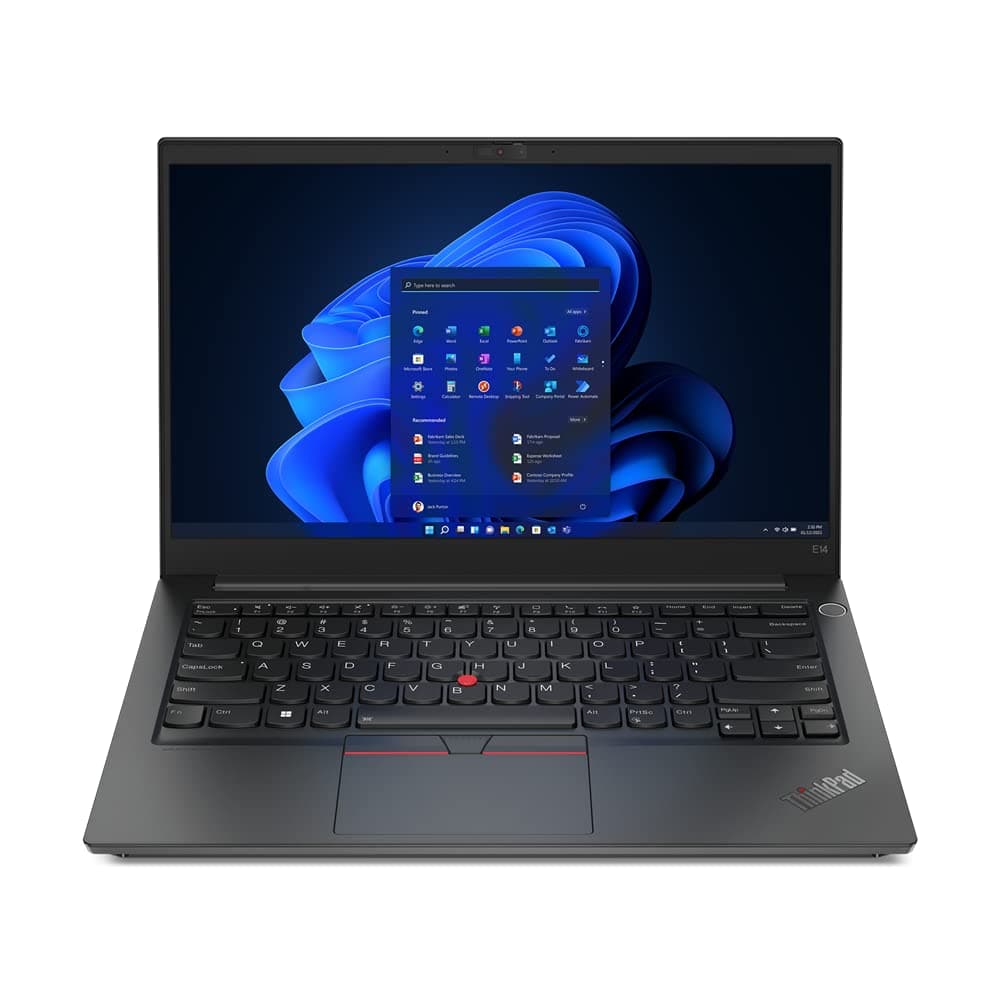 Lenovo ThinkPad E14 Gen 4 Intel Core i5-1235U, 16GB RAM, 512GB SSD, 14" FHD Display, Integrated Graphics, Fingerprint Reader, Windows 10, Black (With Top loader Bag) (Upgraded)