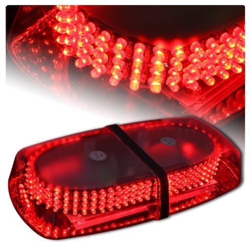 AurnocNew Bright Amber 240-LED Strobe Light Warning Emergency Flashing Car Truck Construction Car Vehicle Safety (Red)