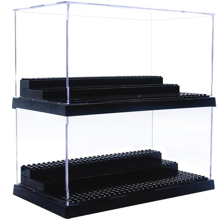 2 PCS Minifigures Display Case Box for LEGO Lovers Protect Your Minifigures from Dust and Water Stains