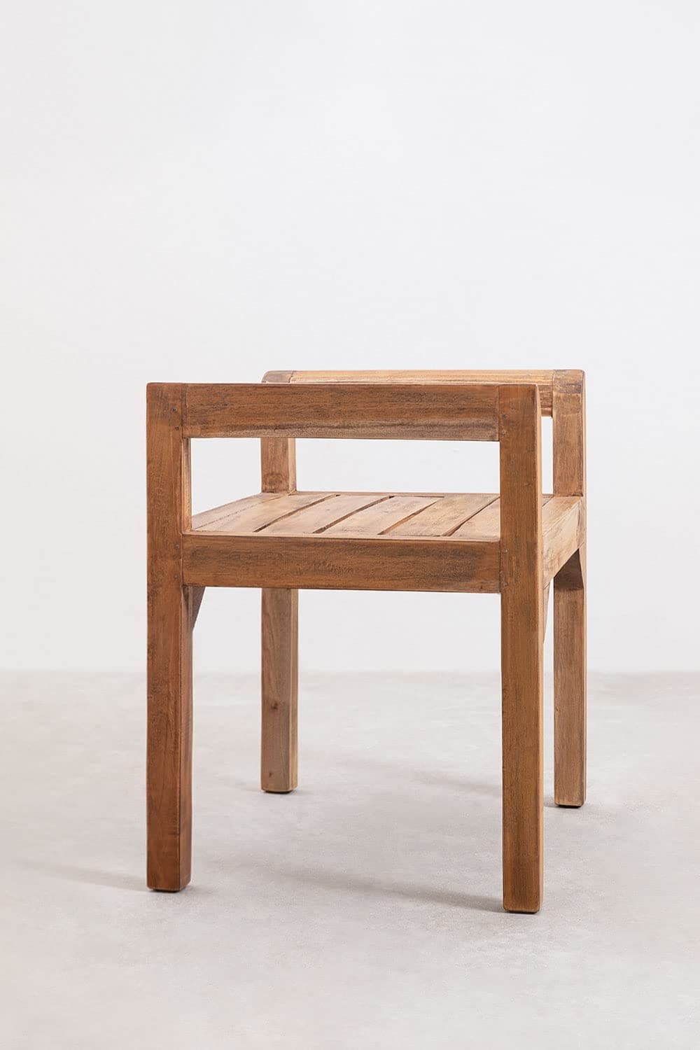 Solid Sheesham Wood Seating Bench with Armrest for Home Living Room Hall Wooden Furniture for Indoor Outdoor Garden Balcony (Teak Finish) Platform