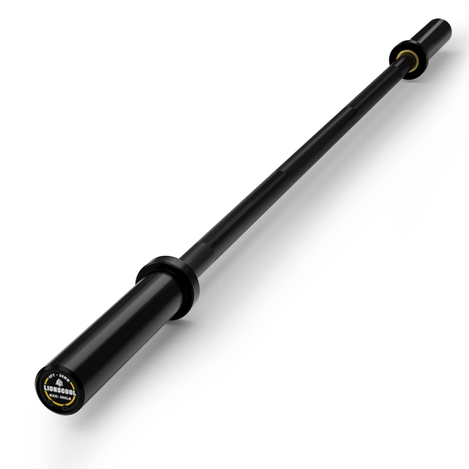 LIONSCOOL Premium 4ft/4.9ft/6ft Barbell for Strength Training and Olympic Weightlifting, 2 Inch Bar for Squats, Curls, Deadlifts, Presses, Hip Thrusts, 350lbs/500lbs/700lbs Weight Capacity