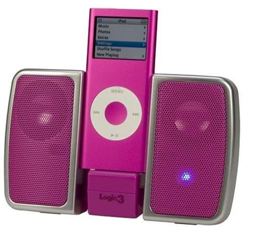 Logic3 iStation Traveller Portable Speaker System (Pink)
