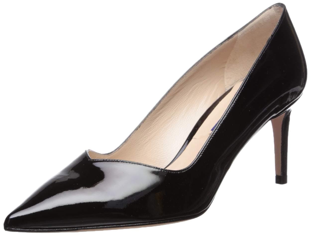 Stuart Weitzman Women's ANNY Pump, Black Patent, 9.5 Medium US
