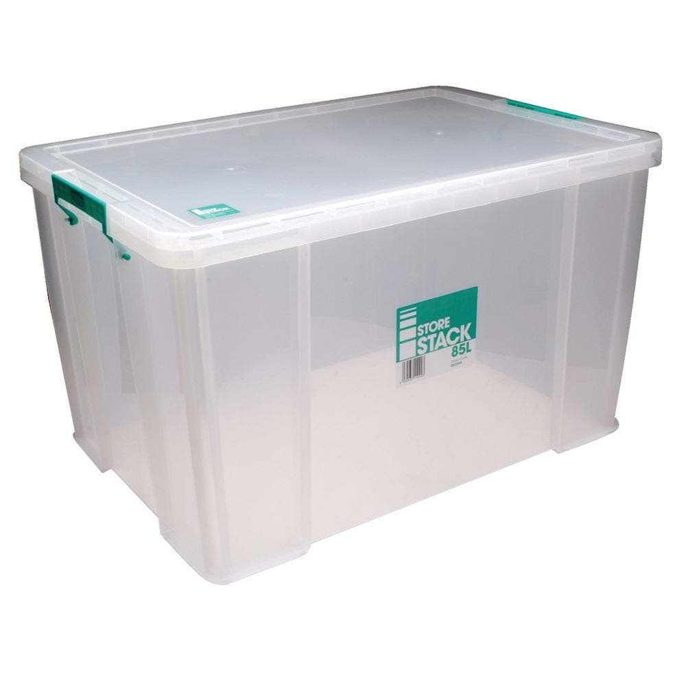 STORESTACK85 Litre Storage Box W660xD440xH390mm Clear RB11090