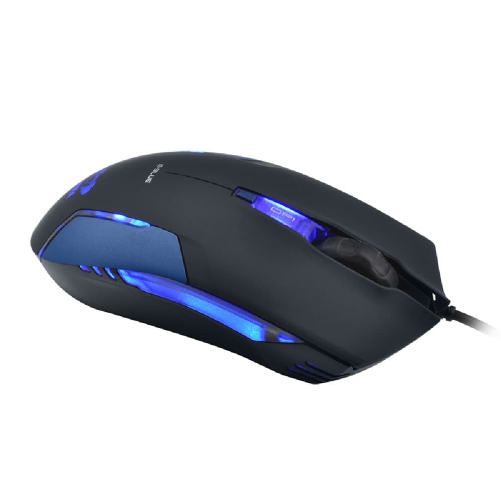 E-Blue Cobra II 1600 DPI Ergonomic Gaming LED Mouse with Bigger Scroll Wheel (EMS151BL)