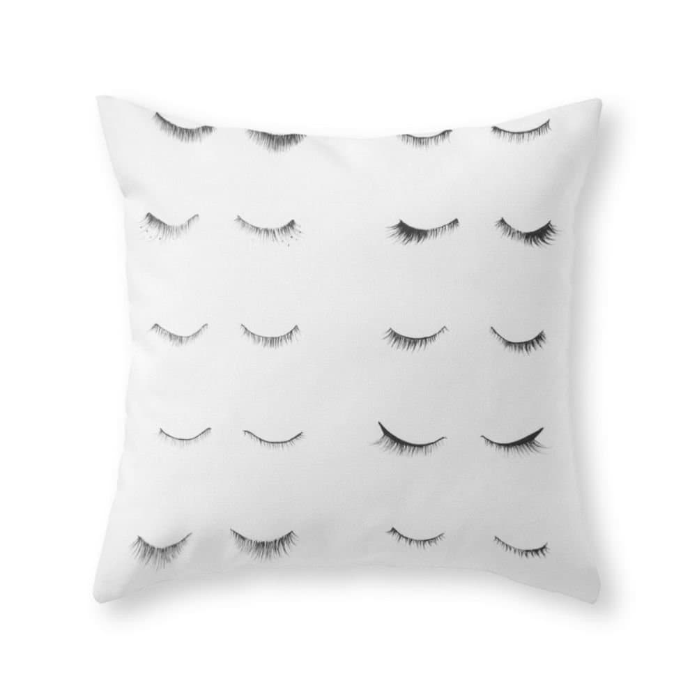 eyelashes Throw Pillow Covers 18 x 18 Inch
