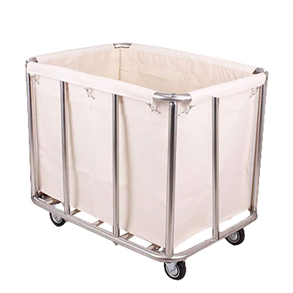 LY- Laundry Hamper with Heavy Duty Wheels for Clothes Storage, Storage Trolley for Home Bedroom/Hotel，Utility Cart，100kg Load (Color : Beige)