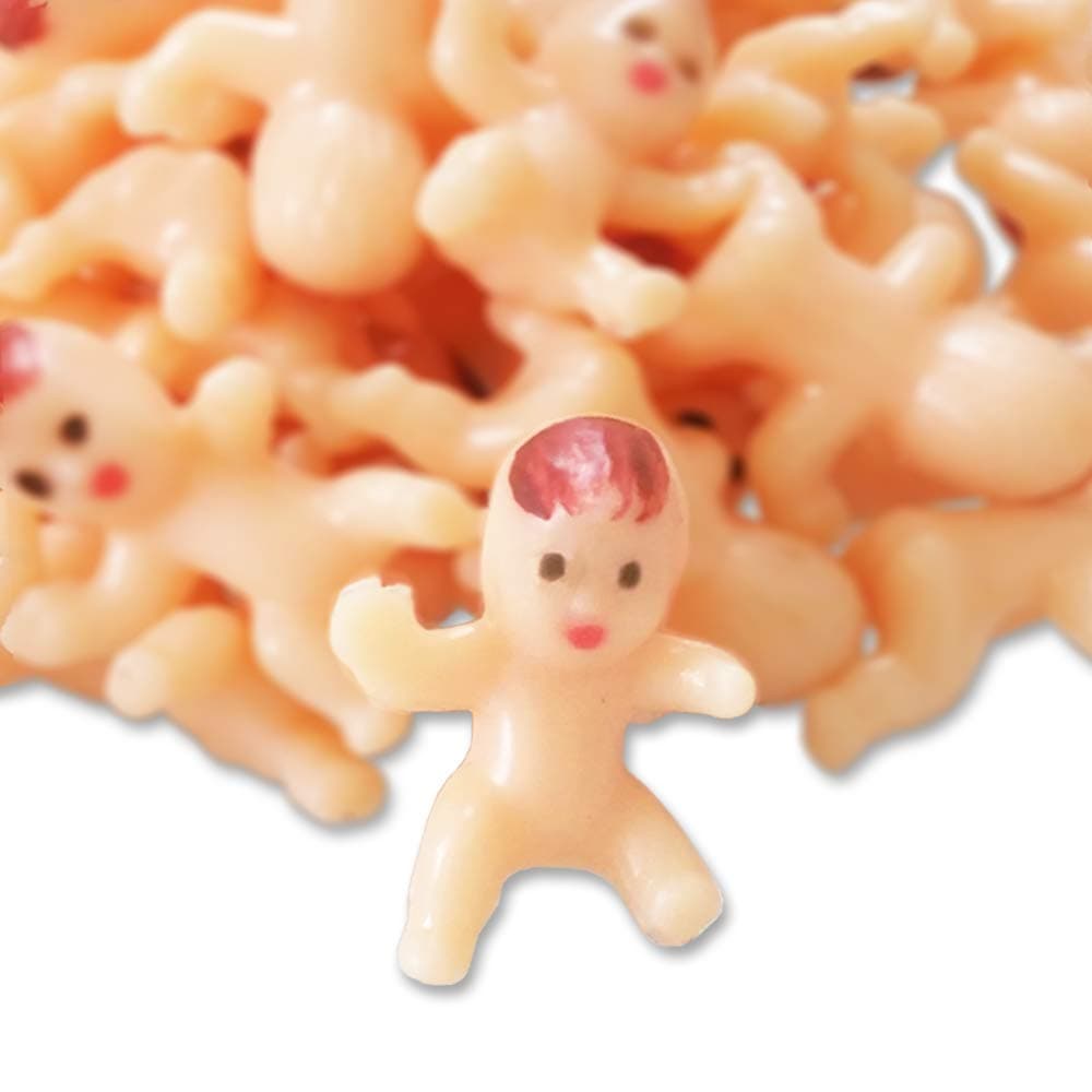 144 Mini Plastic Babies for Baby Shower Ice Cube Game / Party Favor King Cake