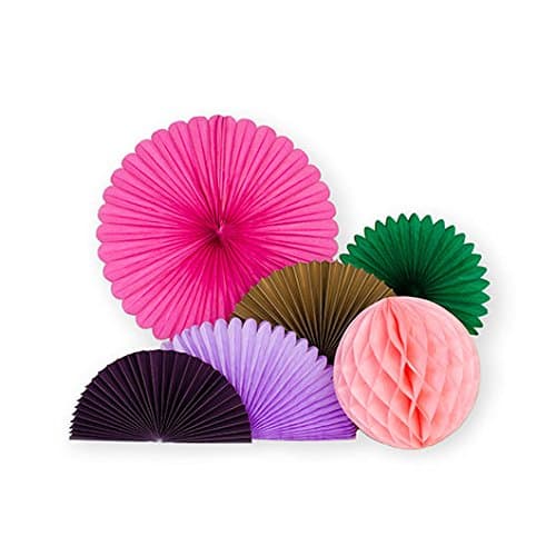 Boho Wedding backdrop Boho Photo booth Prop Boho Paper Fans Boho Fans Baby Shower Bachelorette Boho party decorations Set of 6