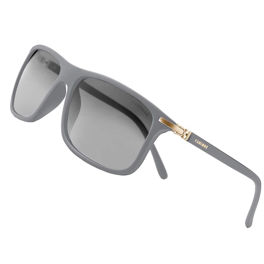 Polarized Sunglasses for Men Driving Mens Sunglasses Rectangular Sun Glasses For Men/Women HKS8010Grey