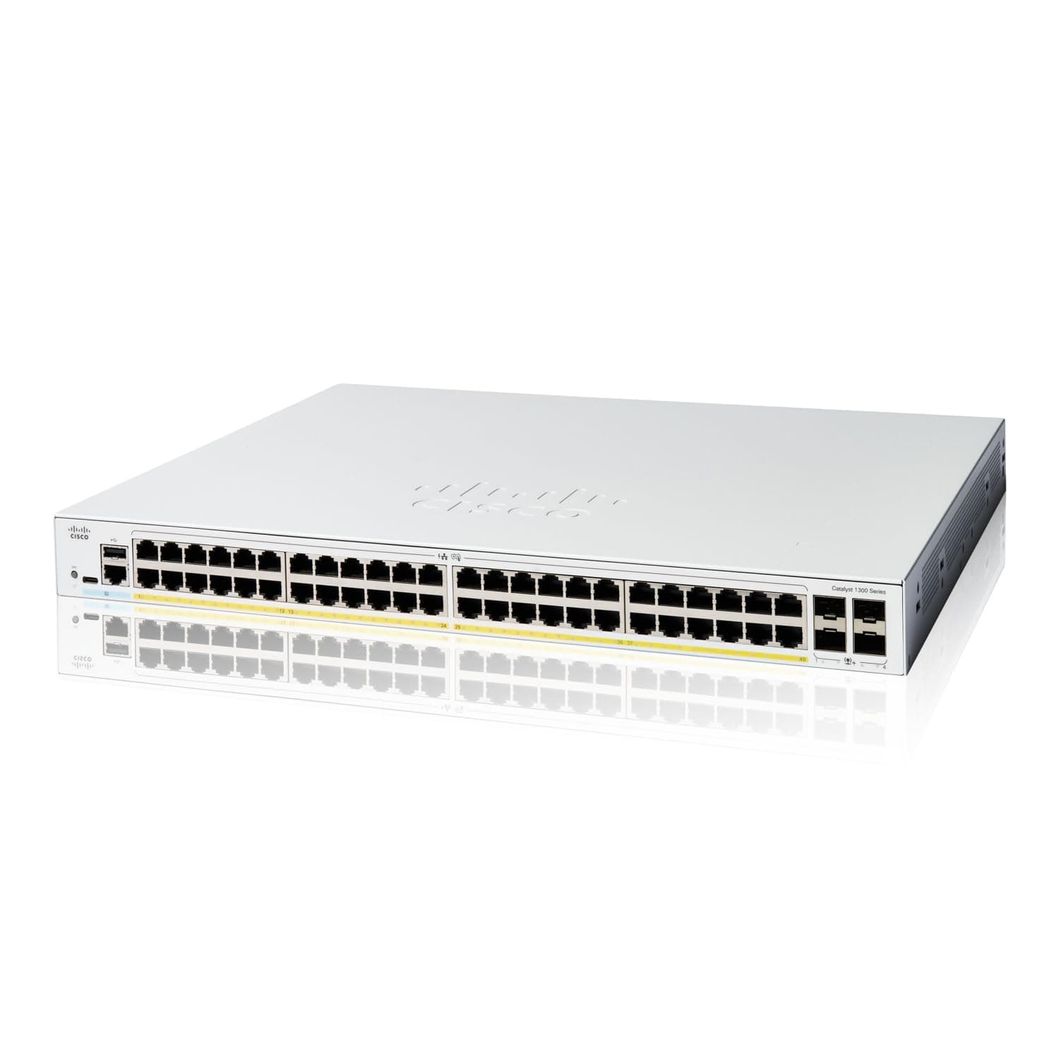 Systems Cisco Catalyst 1300-48P-4G Managed Switch 48 Port GE PoE 4x1GE SFP Metal Housing Corporate (C1300-48P-4G)