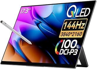 EHOMEWEI D4 Pro 17" 4k 144Hz Portable Monitor with 3840 * 2160 Resolution for External Display Gaming Monitor with Screentouch Function
