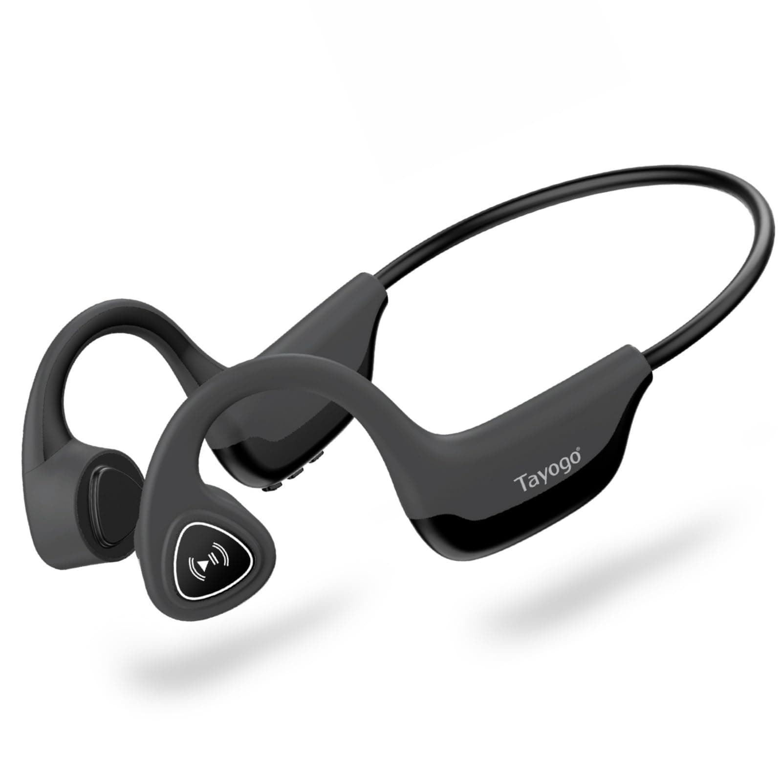 Bone Conduction Headphones, Wireless Bluetooth Bone Conducting Earbuds, Open Ear Headset with Mic, for Running, Cycling, Yoga (Almost Like-New)