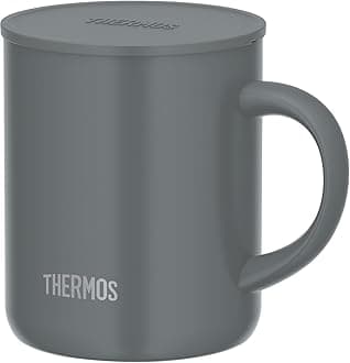 THERMOS Vacuum Insulated Mug with Lid, 11.8 fl oz (350 ml), Dark Gray JDG-352C DGY
