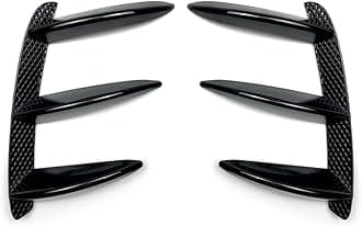 Sleek Design Car Rear Bumper Canards for Mercedes For W176 Vehicles Vent Spoilers Pair (Glossy Black)