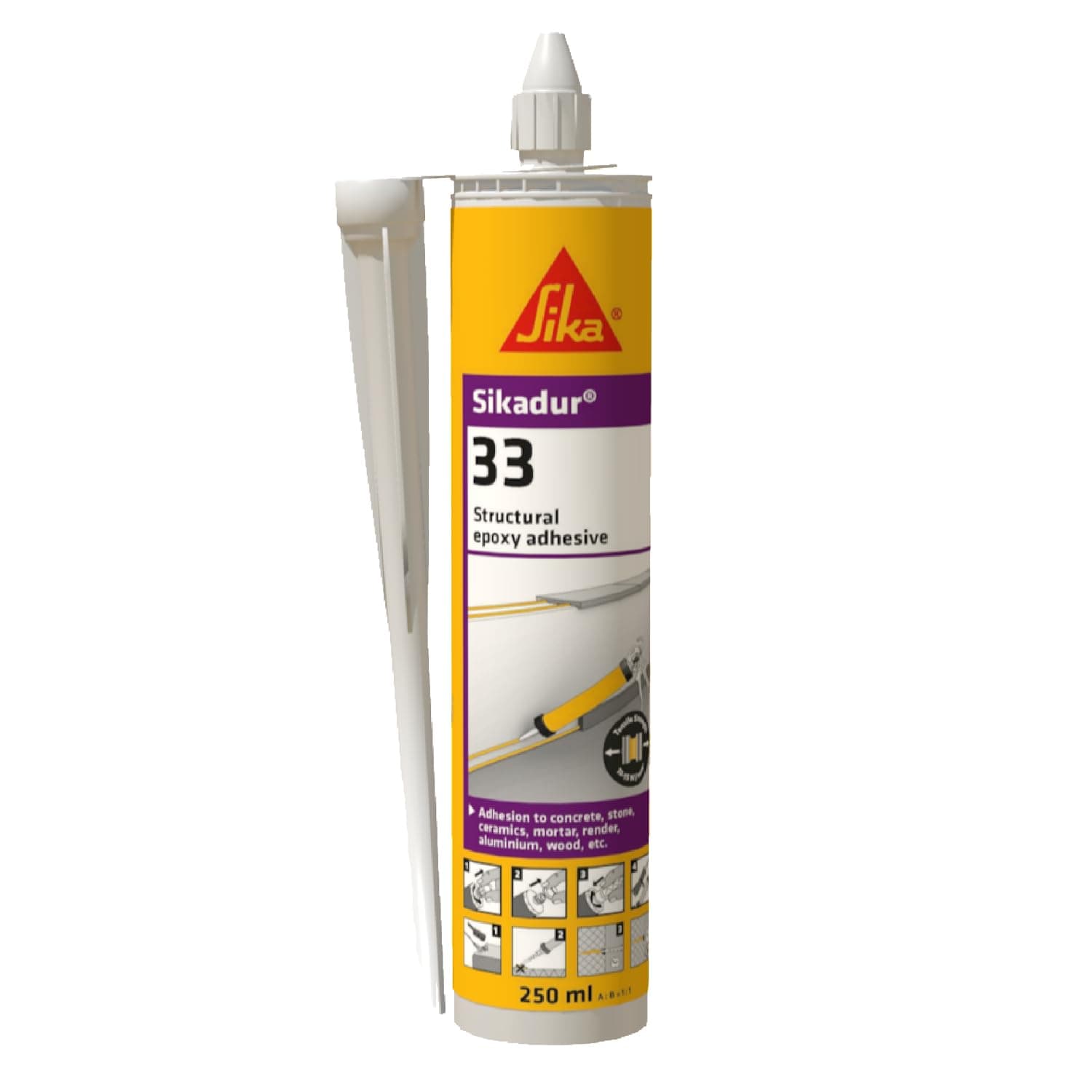 Sika Sikadur 33 2 Part Structural Epoxy Adhesive, Grey, 250 ml