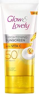 Glow and lovely Brightening Sunscreen SPF 50 | Vita C | PA ++++ |Light weight | Non sticky | No White Cast | 50g