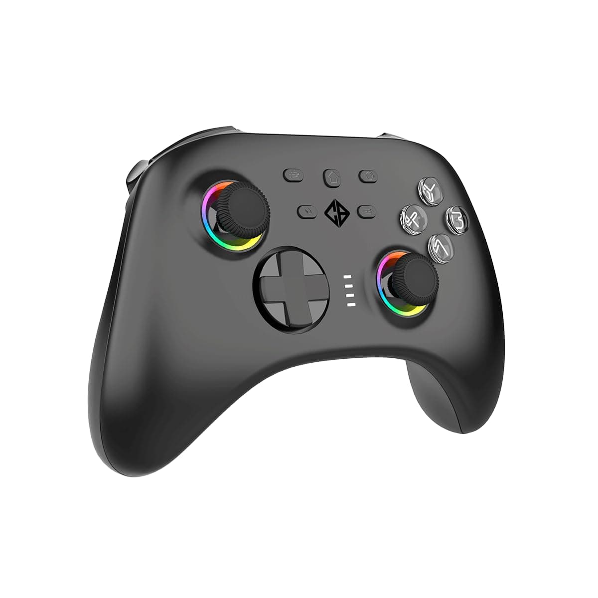 Stellaris Controller, 3 Modes Wifi + Bluetooth + Wired for PC, iOS, Android, Hall Effect Trigger and Upgraded TMR Joystick, Macros, 1000mAh Battery, RGB LED, Software Support (Black)