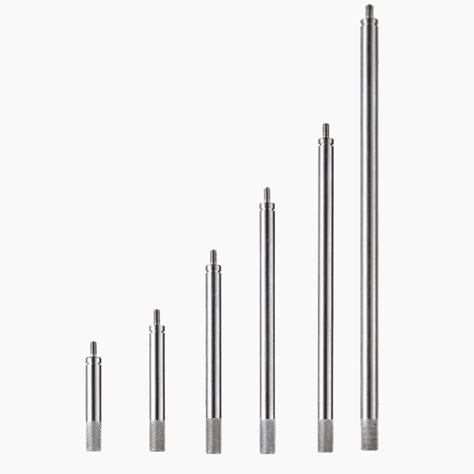 6pcs Dial Indicator Extension Stem Rod Set,30 40 60 80 100 150mm Long Extend Rod.Electrical Digital Indicator Extension Stem Rod Set, M2.5 Thread,5mm Diameter