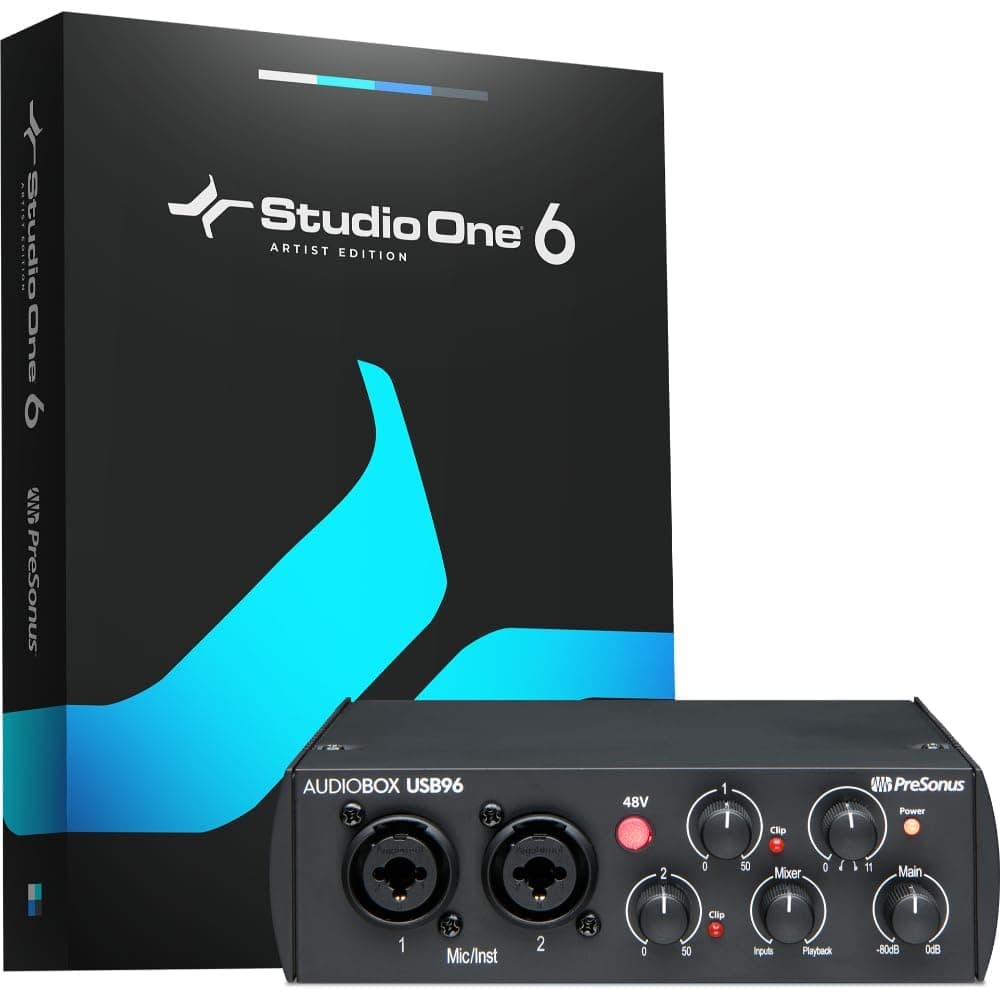 PreSonus AudioBox 96 25th Anniversary USB Audio Interface with Studio One Artist DAW Recording Software