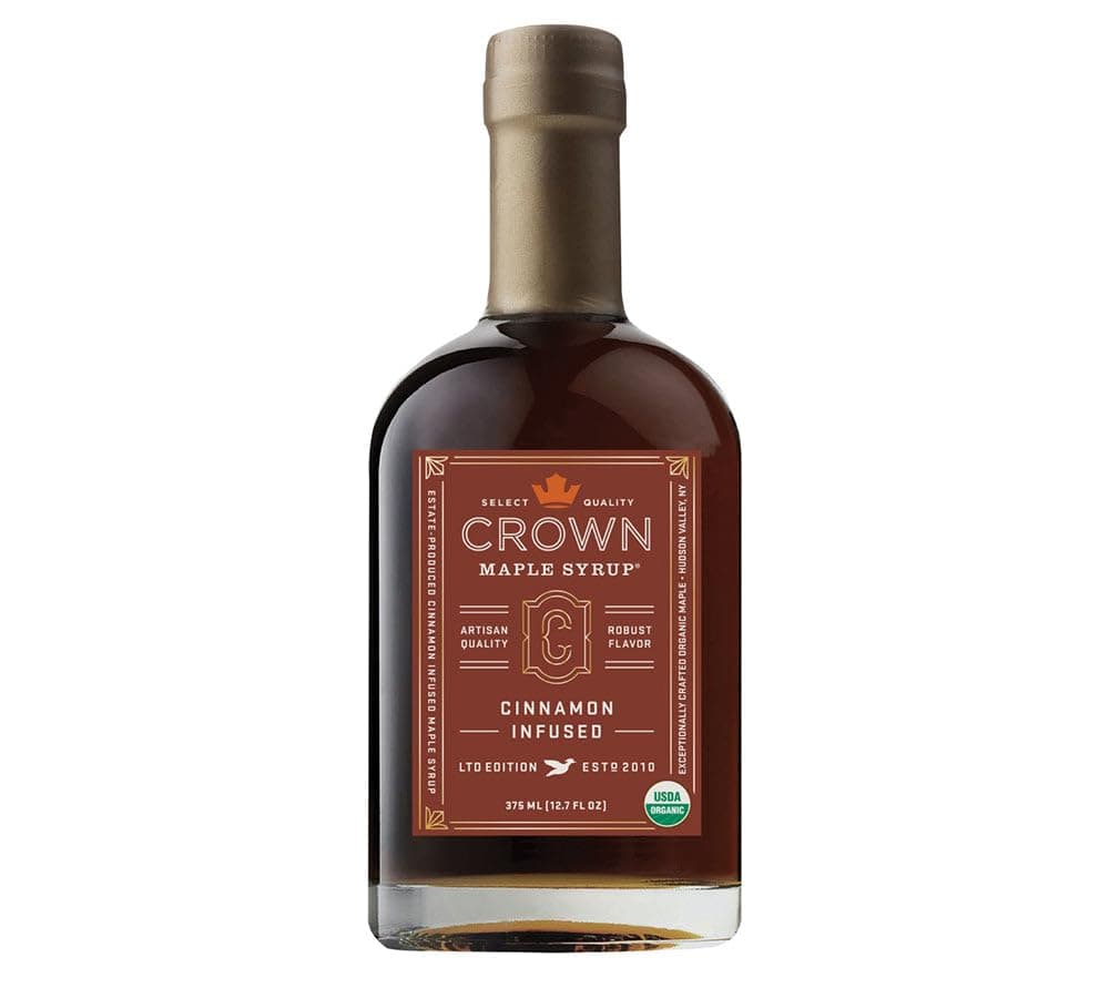 Cinnamon Infused Maple Syrup, 12.7 Fl Oz, Pancakes, Flavor Cocktails, Sticky Buns, Waffles, Certified Organic