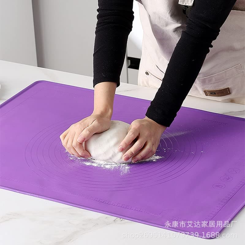 Non-Stick Silicone Baking Mat Sheet Dough Rolling with Dough Scraper Cutter