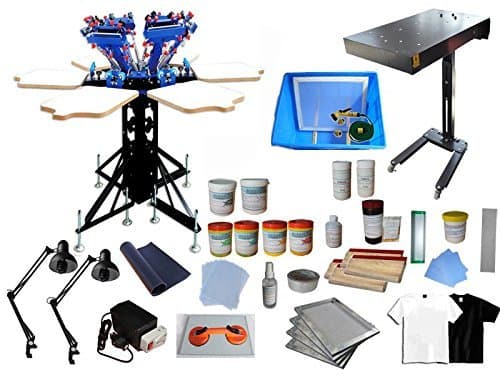6 Color Screen Printing Press Kit Silk Screen Printing Machine