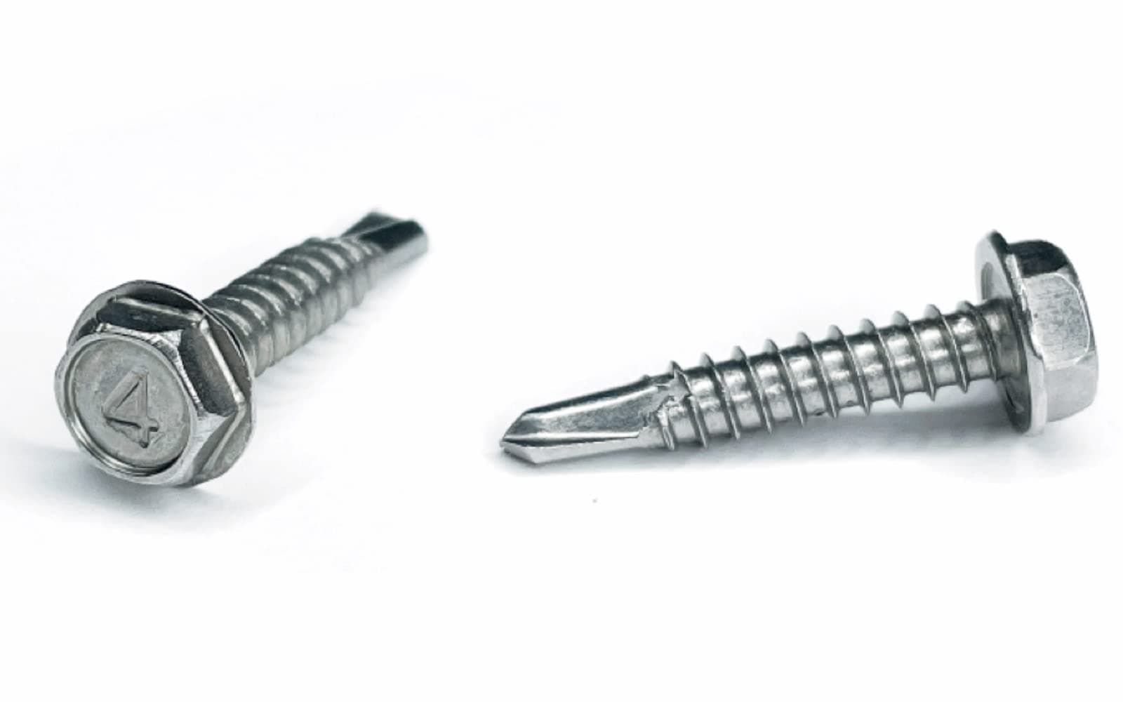 410 Stainless #14 X 2" HEX Washer Head Head Self-Tapping Self-Drilling TEK Screw Convenient Packaging (40 PCS)