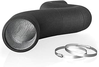 Flexible 4-Inch Aluminum Ducting, Heavy-Duty Four-Layer Protection, 8-Feet Long for Heating Cooling Ventilation and Exhaust