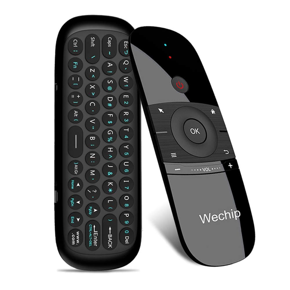 Upgrade WeChip W1 Air Mouse Romote Control with Keyboard,IR/RF TV Remote Control for Android TV Box/PC/Projector/HTPC/All-in-one PC