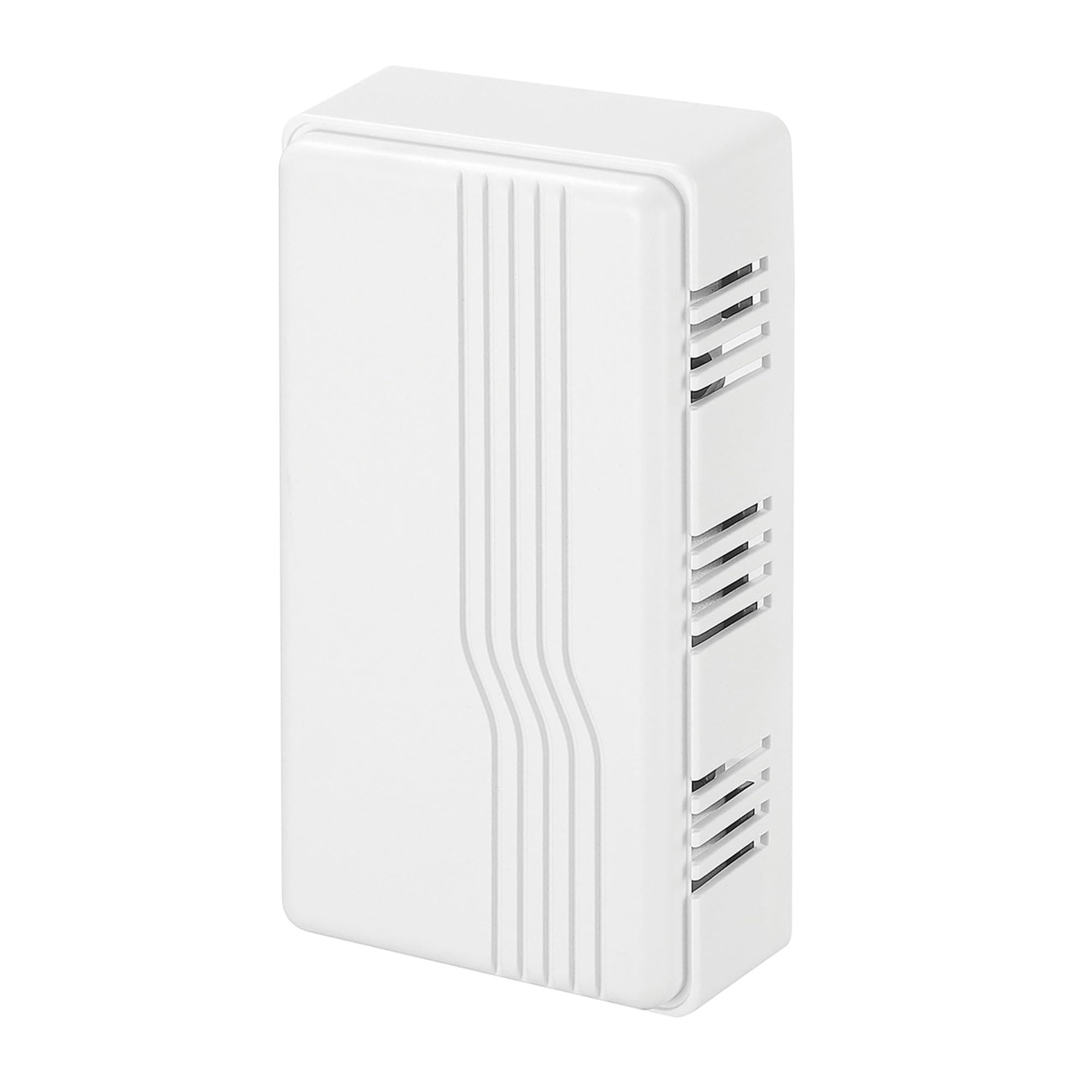 Wired Mechanical Doorbell Chime, White, Plastic, Wired, 2 Tunes, Vertical, Horizontal, 80 dB, Button Not Included