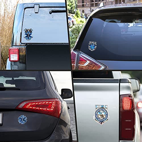 Erazor Bits First Responder Reflective Decals, On Call for Life EMS Sticker, Emergency Medical Services Vinyl for Cars, Trucks, Laptops and Coolers FF2059D-4 (4in)