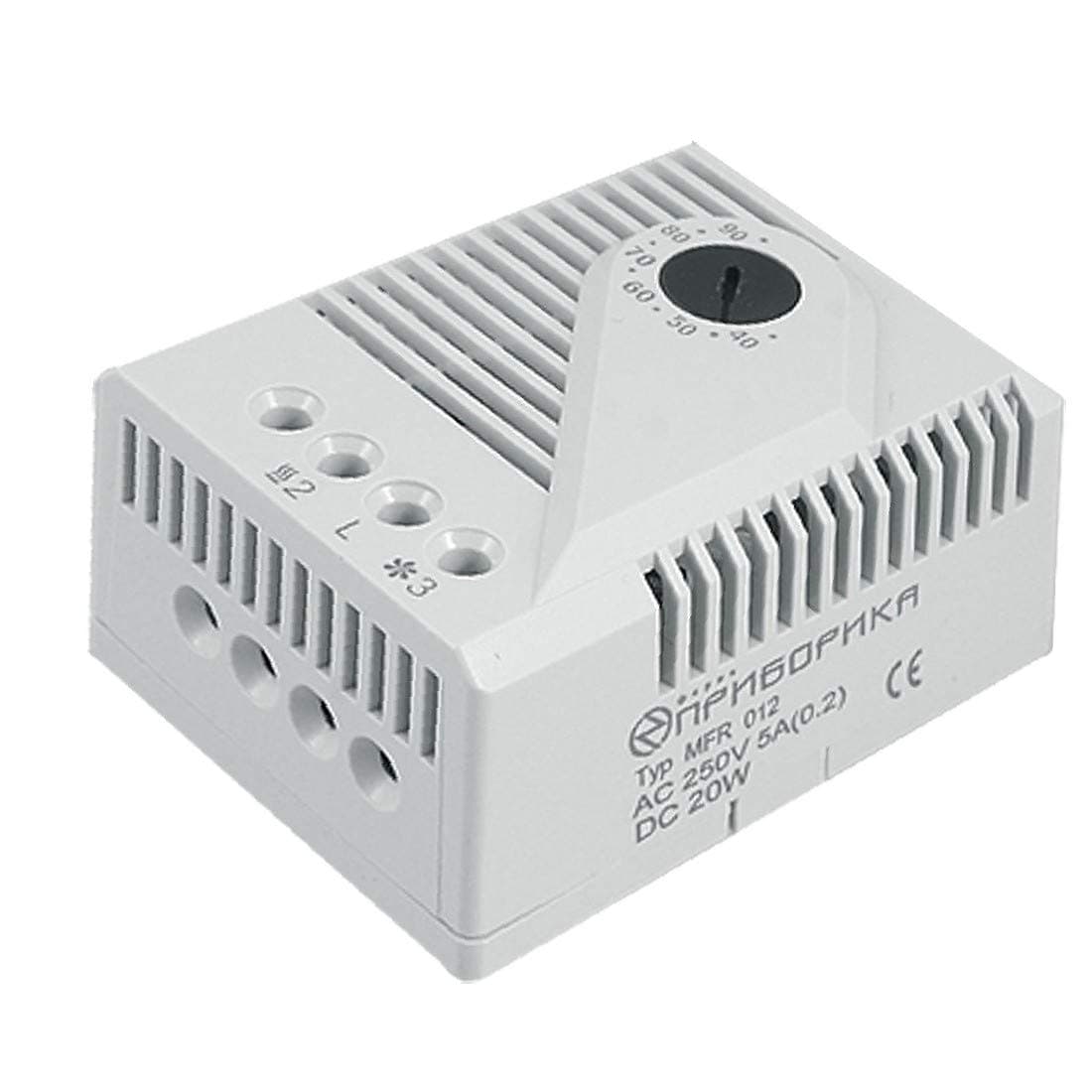 X-DREE DIN Rail Mount 3 Terminals Adjustable Humidity Mechanical Hygrostat Thermostat(Montaje en riel DIN 3 terminales Humedad Ajustable Termostato de higrostato mecánico