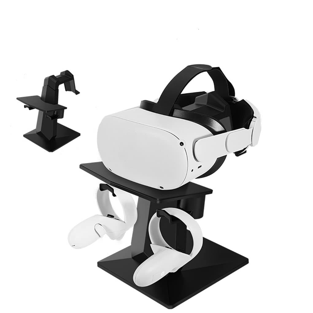SKEIDO design VR Stand Compatible with Oculus quest/ quest2/ rift S/HTC oculus VR Headset and Touch Controllers (Black)