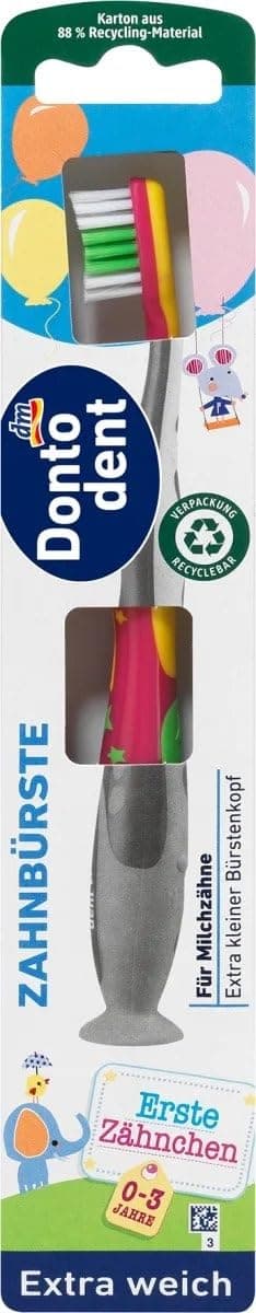 Dontodent Toothbrush Children's First Teeth Extra Soft, 0 to 3 Years, 1 pc