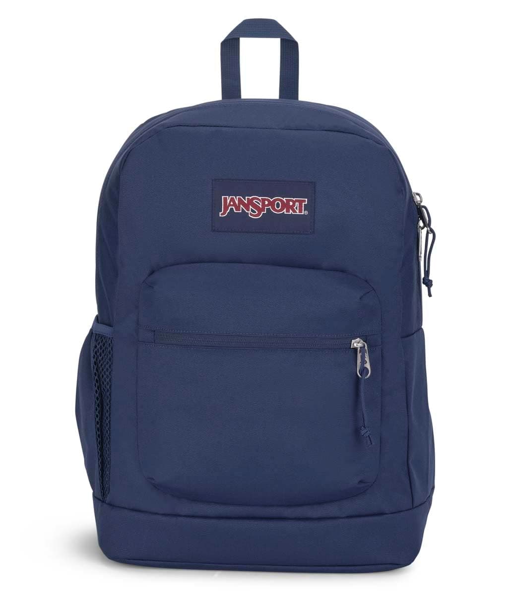 Cross Town Plus Backpack - Large Main Compartment, Side Water Bottle Pocket, 15-Inch Padded Laptop Sleeve - Navy